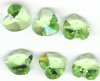 1 14mm Peridot Swarovski Heart